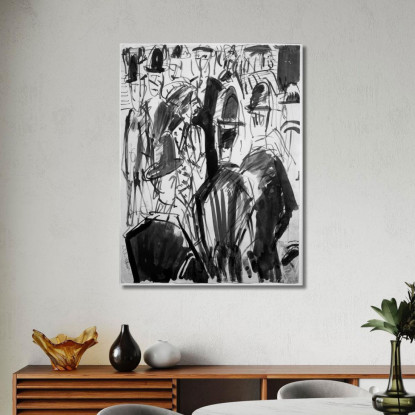 Scena Di Strada Ernst Ludwig Kirchner elk127 quadro stampato su tela