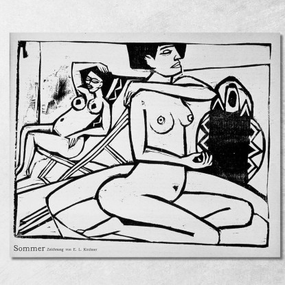 Estate Ernst Ludwig Kirchner elk128 quadro stampato su tela