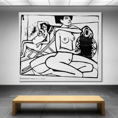 Estate Ernst Ludwig Kirchner elk128 quadro stampato su tela
