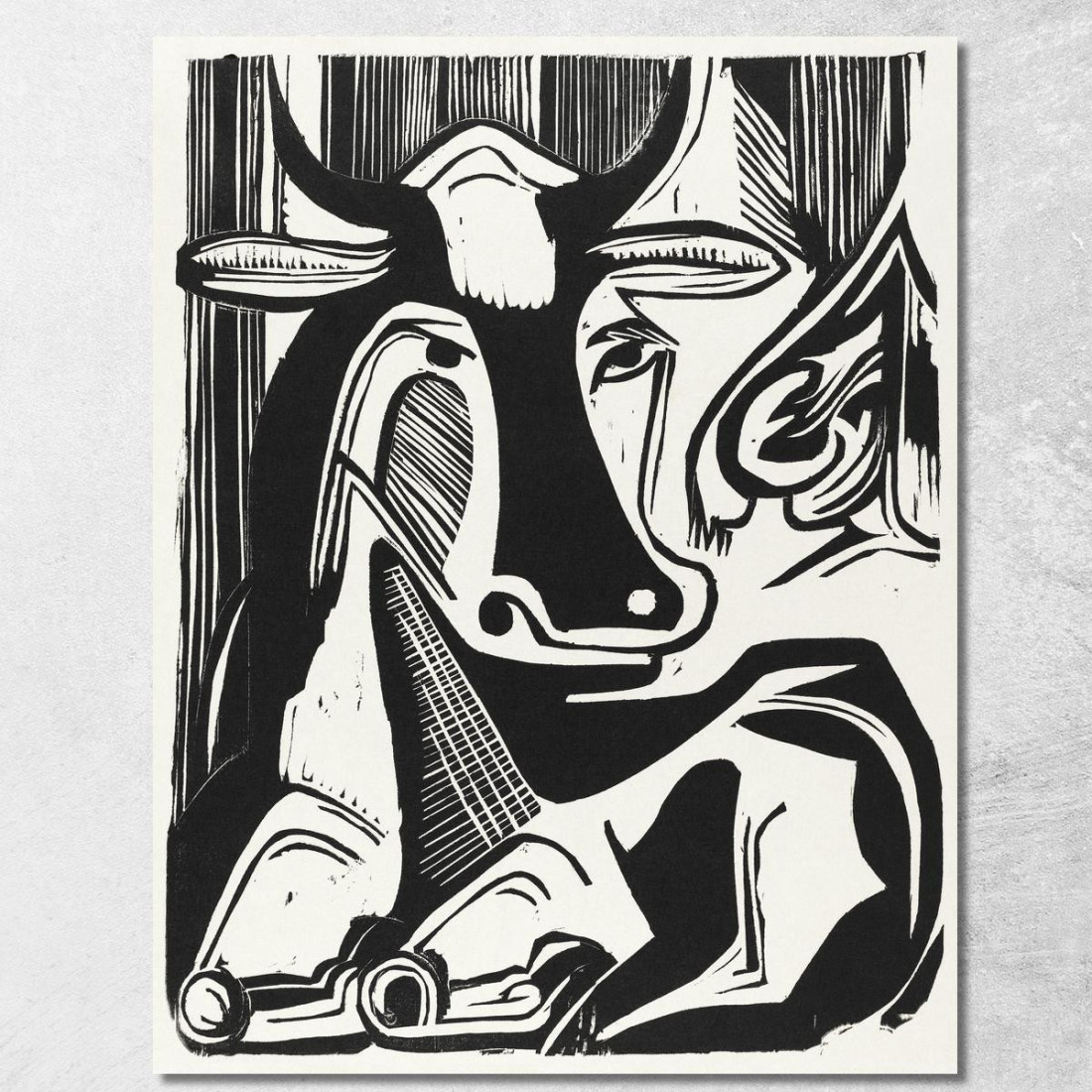 La Grande Mucca Sdraiata 1929 Ernst Ludwig Kirchner elk136 quadro stampato su tela La Grande Mucca Sdraiata 1929 Ernst Ludwig Kirchner elk136 quadro stampato su tela