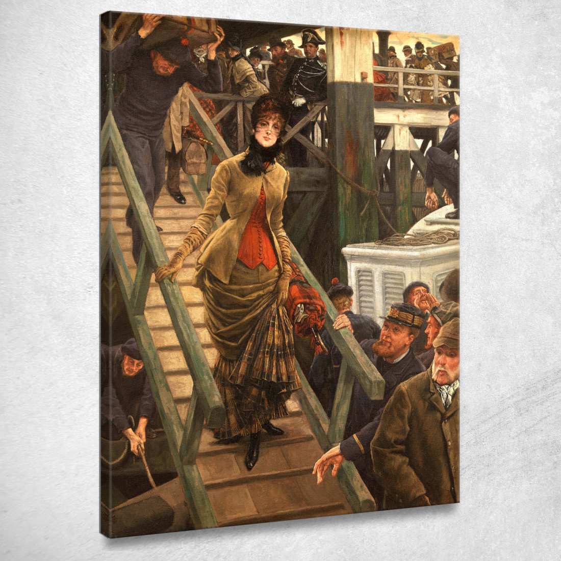 Imbarco A Calais James Tissot jts24 quadro stampato su tela Imbarco A Calais James Tissot jts24 quadro stampato su tela