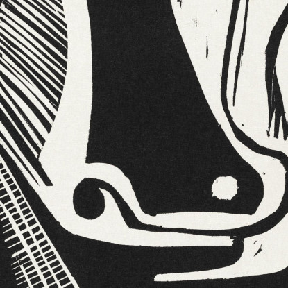 La Grande Mucca Sdraiata 1929 Ernst Ludwig Kirchner elk136 quadro stampato su tela