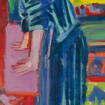 La Coppia In Visita E Il Nuovo Arrivato 1922 Ernst Ludwig Kirchner elk140 quadro stampato su tela