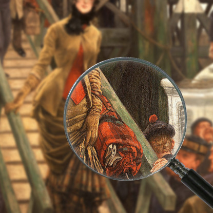 Imbarco A Calais James Tissot jts24 quadro stampato su tela