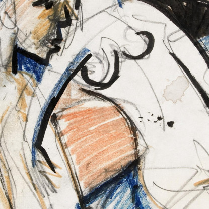 Due Donne Sedute Nello Studio 1912 Ernst Ludwig Kirchner elk151 quadro stampato su tela
