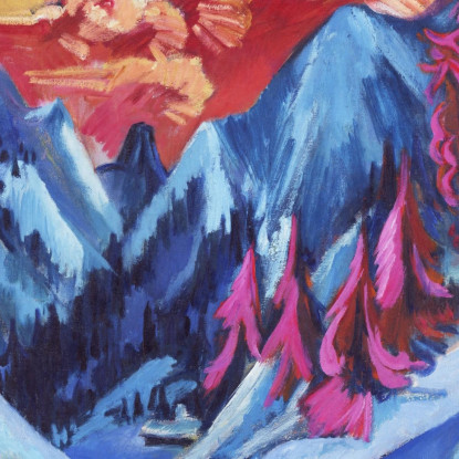 Paesaggio Invernale Al Chiaro Di Luna 1919 Ernst Ludwig Kirchner elk158 quadro stampato su tela