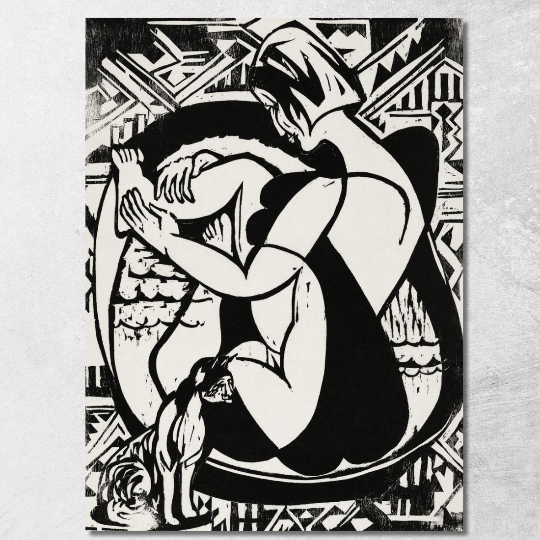 La Donna Nella Vasca Da Bagno 1936 Ernst Ludwig Kirchner elk159 quadro stampato su tela La Donna Nella Vasca Da Bagno 1936 Ernst Ludwig Kirchner elk159 quadro stampato su tela