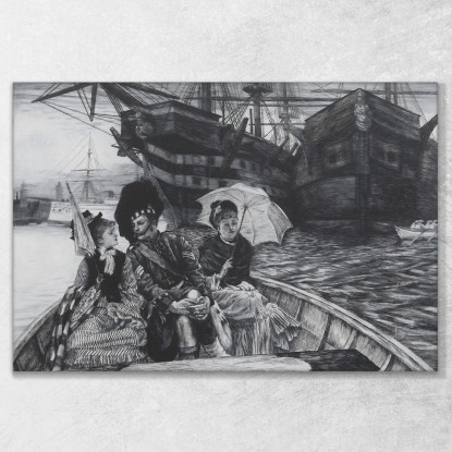 Il Mio Cuore Riposa Tra I Due James Tissot jts27 quadro stampato su tela