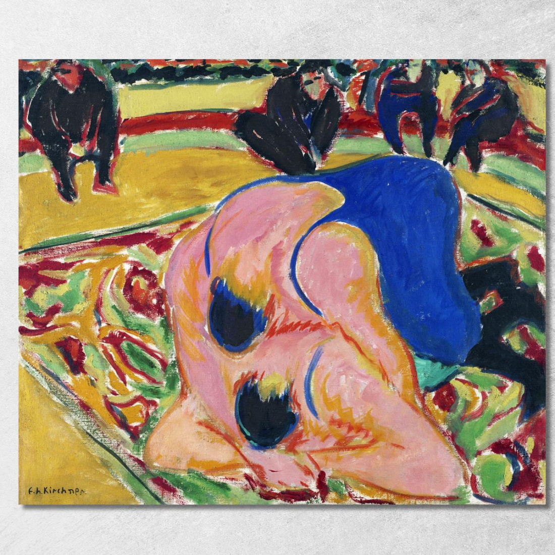 Lottatori In Un Circo 1909 Ernst Ludwig Kirchner elk164 quadro stampato su tela Lottatori In Un Circo 1909 Ernst Ludwig Kirchner elk164 quadro stampato su tela