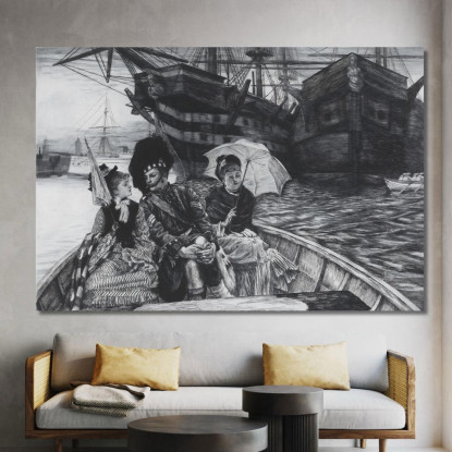 Il Mio Cuore Riposa Tra I Due James Tissot jts27 quadro stampato su tela