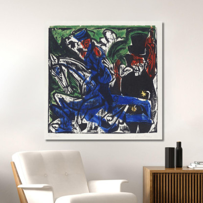 La Meravigliosa Storia Di Peter Schlemihl Schlemihl Incontra L'Omino Grigio Sulla Strada 191 Ernst Ludwig Kirchner quadro stampa