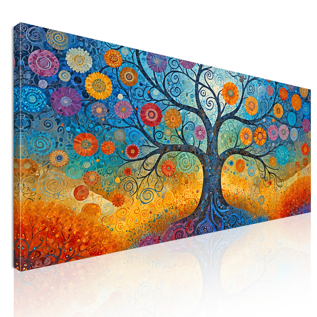Quadro Albero Della Vita Fiori Colorati Astratti avt18 quadro stampato su tela Quadro Albero Della Vita Fiori Colorati Astratti avt18 quadro stampato su tela