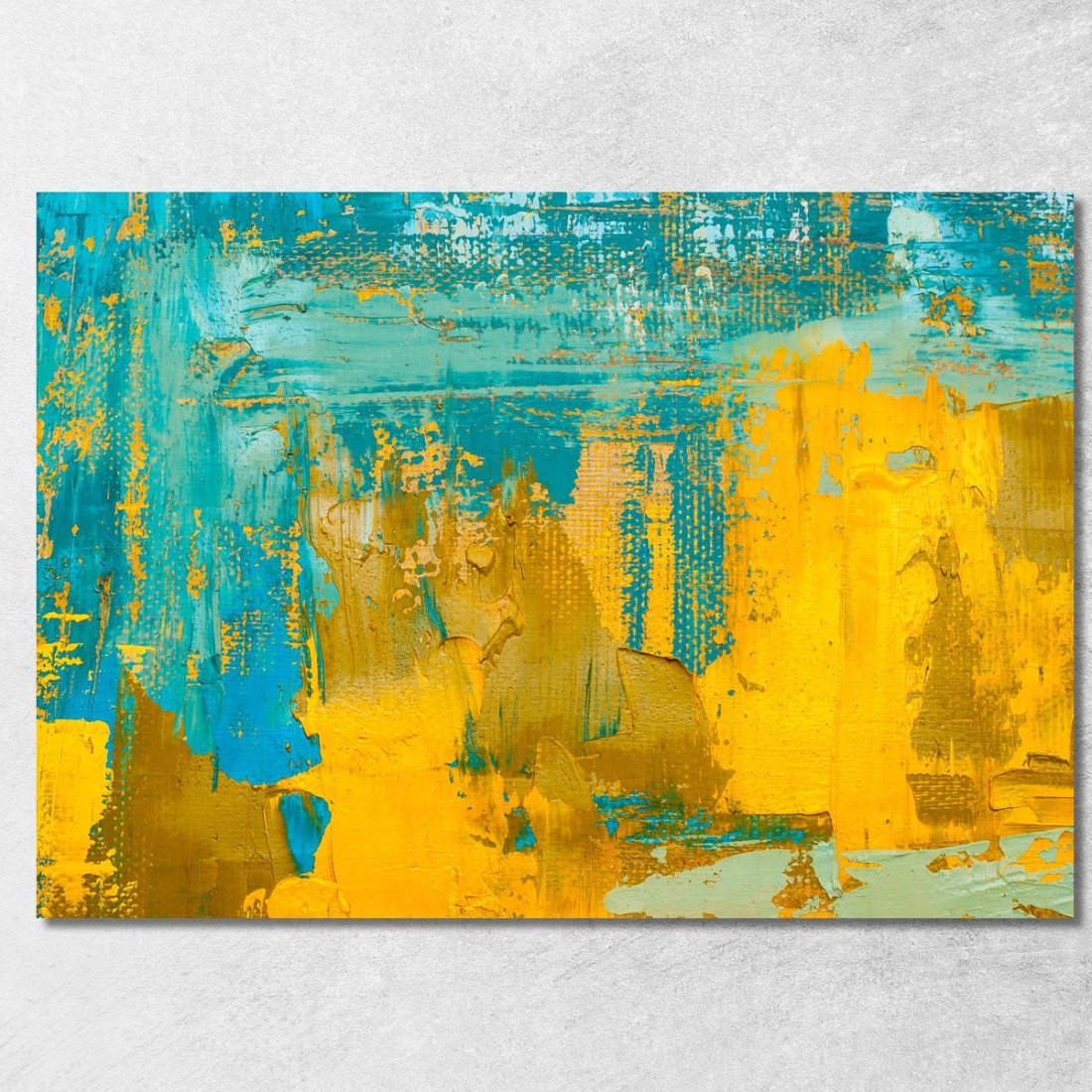 Quadro Astratto Colori Vivaci Blu E Giallo abs13 quadro stampato su tela Quadro Astratto Colori Vivaci Blu E Giallo abs13 quadro stampato su tela