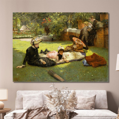 In Pieno Sole En Plein Soleil James Tissot jts35 quadro stampato su tela