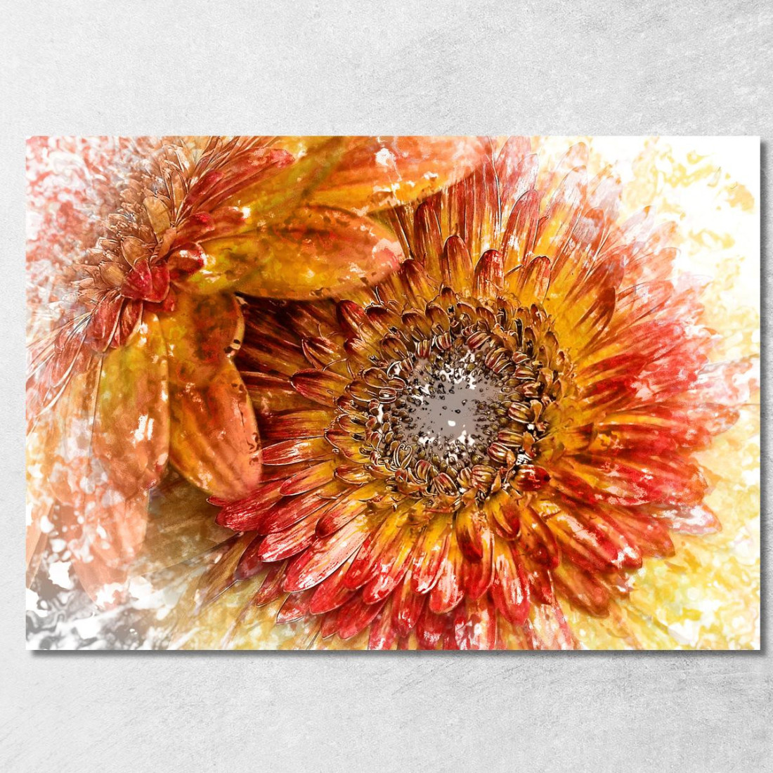 Quadro Astratto Giallo Arancio E Rosso abs41 quadro stampato su tela Quadro Astratto Giallo Arancio E Rosso abs41 quadro stampato su tela