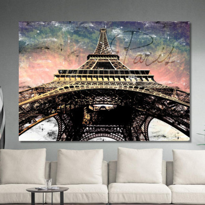 Quadro Astratto Incantevole Parigi abs47 quadro stampato su tela