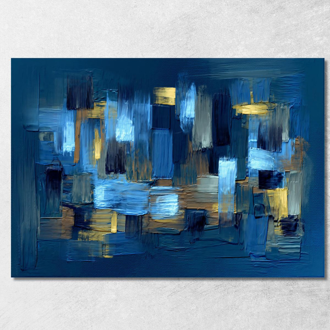 Quadro Astratto Moderno Blu Oro Geometrico abs52 quadro stampato su tela Quadro Astratto Moderno Blu Oro Geometrico abs52 quadro stampato su tela
