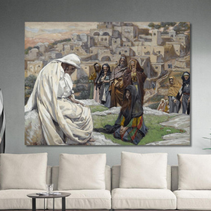 Gesù Pianse James Tissot jts42 quadro stampato su tela