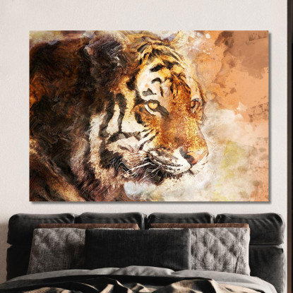 Quadro Tigre Maestosa Forza Della Natura Selvaggia afr26 quadro stampato su tela