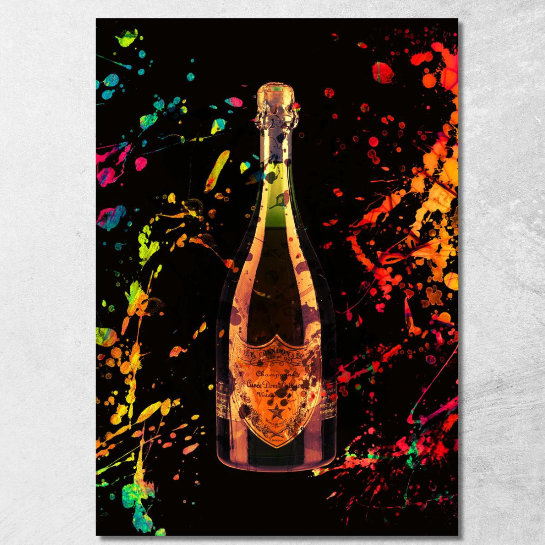 Quadro Moderno Champagne Astratto Moet Et Chandon Sfumature Arancioni Verdi chm2 quadro stampato su tela Quadro Moderno Champagne Astratto Moet Et Chandon Sfumature Arancioni Verdi chm2 quadro stampato su tela