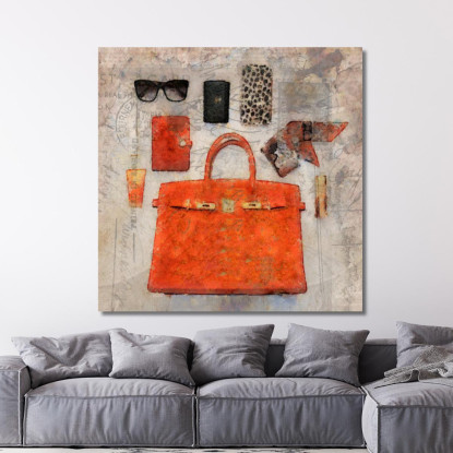 Quadro Accessori Femminili Con Borsa Hermès Fashion fsn2 quadro stampato su tela