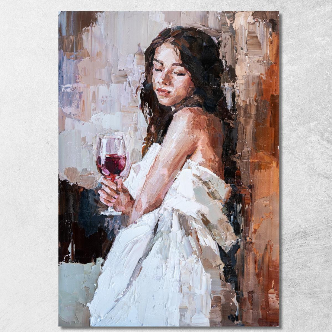 Quadro Donna Con Bicchiere Di Vino Rosso Fashion fsn26 quadro stampato su tela Quadro Donna Con Bicchiere Di Vino Rosso Fashion fsn26 quadro stampato su tela