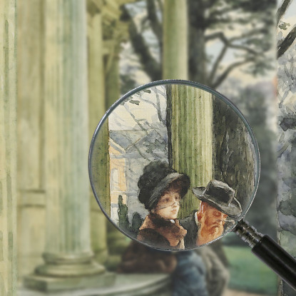 Kew Gardens Londra James Tissot jts51 quadro stampato su tela