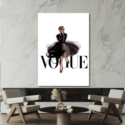 Quadro Fashion Illustrazione Donna Vogue Fashion fsn47 quadro stampato su tela