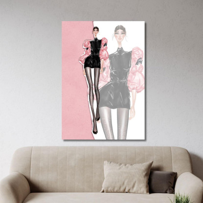 Quadro Illustrazione Moda Fashion Fashion fsn53 quadro stampato su tela