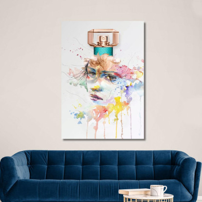 Quadro Viso Artistico Con Profumo E Colori Ad Acquerello Fashion fsn91 quadro stampato su tela