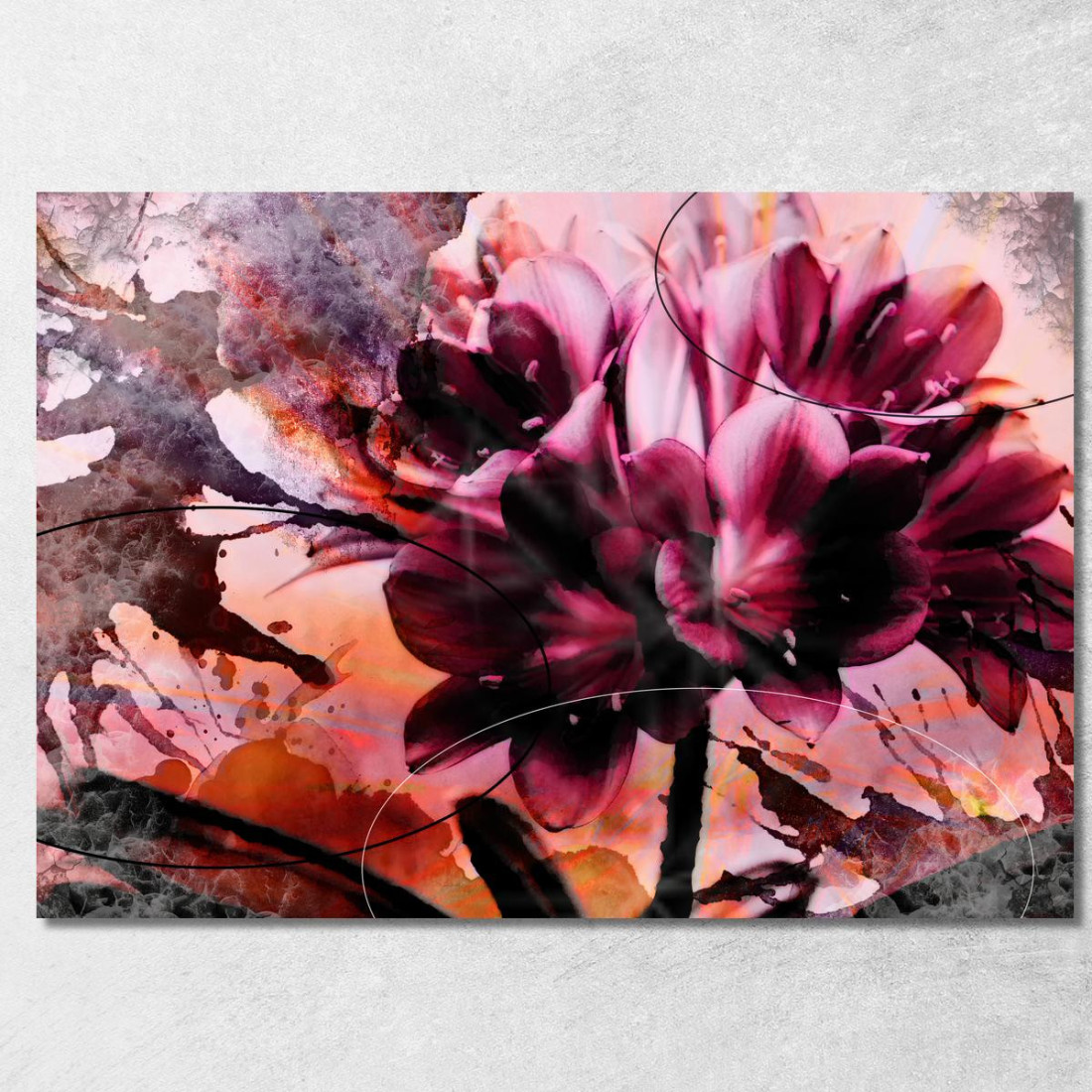 Quadro Fiori Astratti Rosa Sfumature Artistiche Quadro Moderno Fiori Astratti flp18 quadro stampato su tela Quadro Fiori Astratti Rosa Sfumature Artistiche Quadro Moderno Fiori Astratti flp18 quadro stampato su tela