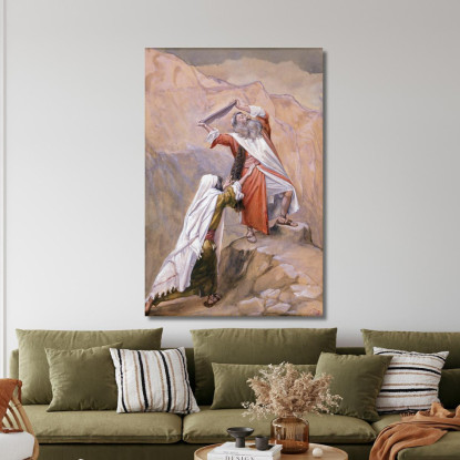 Mosè Distrugge Le Tavole Dei Dieci Comandamenti James Tissot jts65 quadro stampato su tela