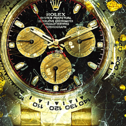 Quadro Moderno Orologio Golden Marble Daytona Dream rlx2 quadro stampato su tela