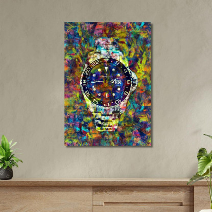 Quadro Moderno Orologio Colorful Dream rlx5 quadro stampato su tela