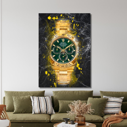 Quadro Moderno Orologio Black Marble Daytona Dream rlx7 quadro stampato su tela