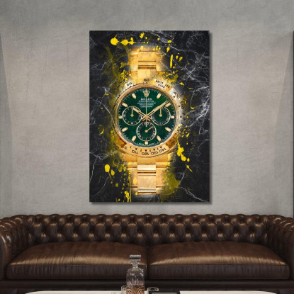 Quadro Moderno Orologio Black Marble Daytona Dream rlx7 quadro stampato su tela