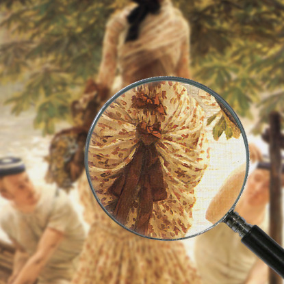 Sul Tamigi James Tissot jts70 quadro stampato su tela
