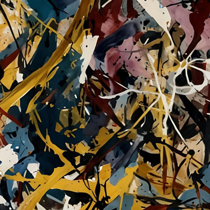 Alchimia Opera Ispirata Jackson Pollock ijsp2 quadro stampato su tela