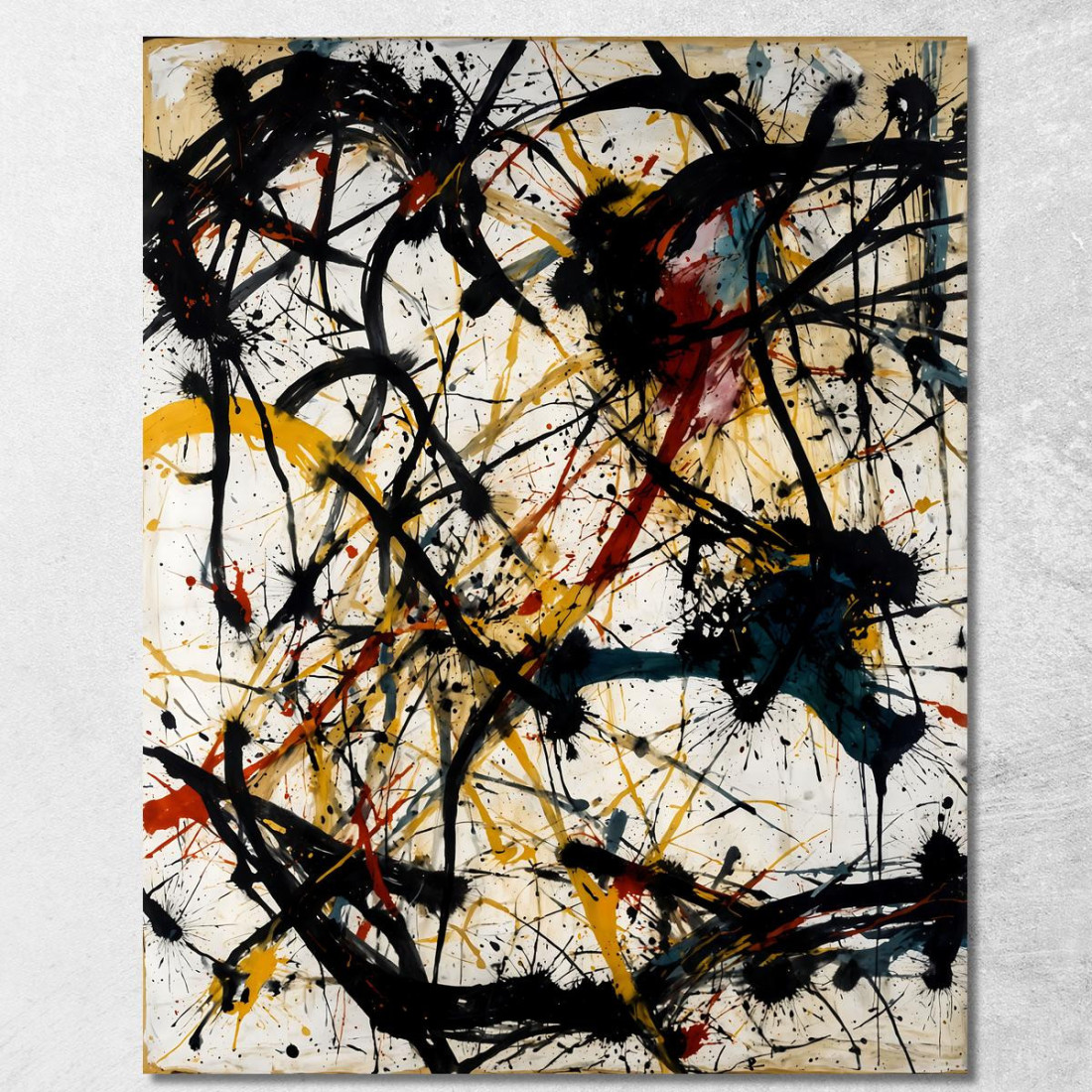 Numero 26 Opera Ispirata 3 Jackson Pollock ijsp18 quadro stampato su tela Numero 26 Opera Ispirata 3 Jackson Pollock ijsp18 quadro stampato su tela
