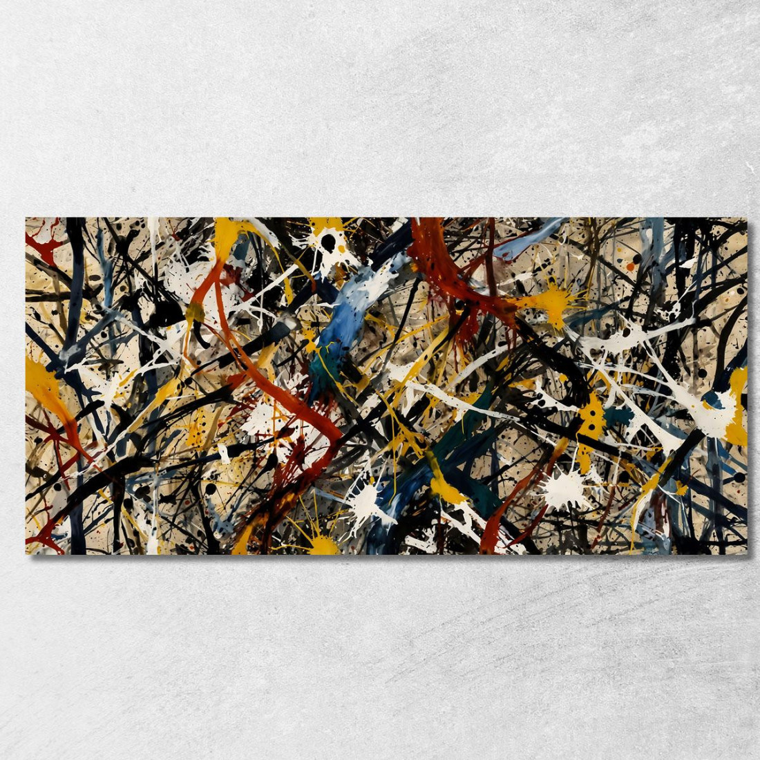 Numero 5 Reimmaginato Jackson Pollock ijsp22 quadro stampato su tela Numero 5 Reimmaginato Jackson Pollock ijsp22 quadro stampato su tela
