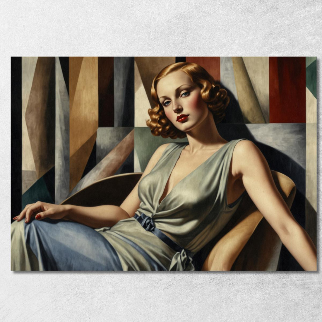 La Musa Dorata Stile Tamara de Lempicka ilmt17 quadro stampato su tela La Musa Dorata Stile Tamara de Lempicka ilmt17 quadro stampato su tela