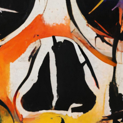 Caos Della Mente Ispirato A Jean-Michel Basquiat ibsq6 quadro stampato su tela