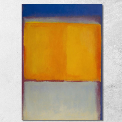 Blu Ocra E Bianco Stile Mark Rothko irhk1 quadro stampato su tela