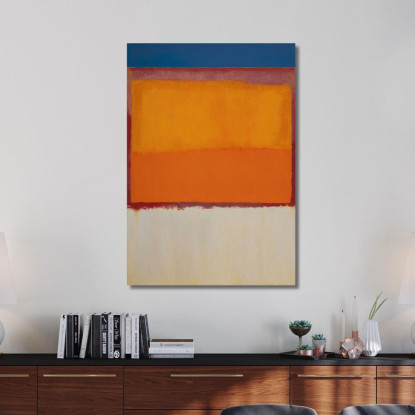 Blu Arancione E Bianco Ispirato A Mark Rothko irhk3 quadro stampato su tela