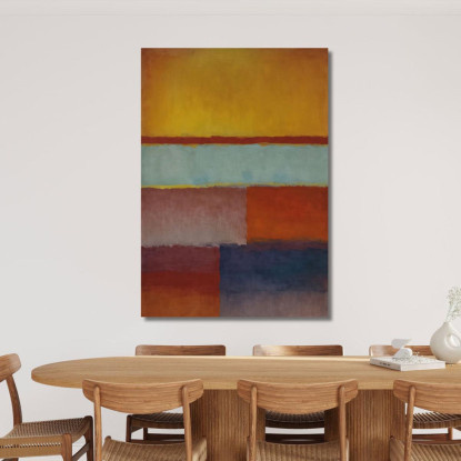 Ocra Ciano Rosso Intenso E Blu Reinterpretazione Mark Rothko irhk14 quadro stampato su tela