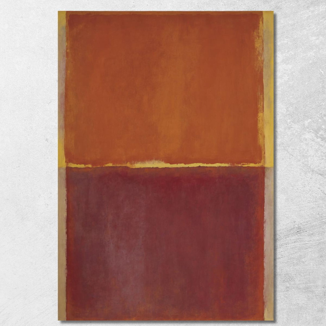 Ruggine E Marrone Con Bordi Gialli Stile Mark Rothko irhk16 quadro stampato su tela Ruggine E Marrone Con Bordi Gialli Stile Mark Rothko irhk16 quadro stampato su tela