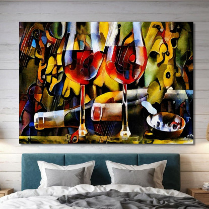 Quadro Moderno Arte E Vino Un Connubio Perfetto foo5 quadro stampato su tela