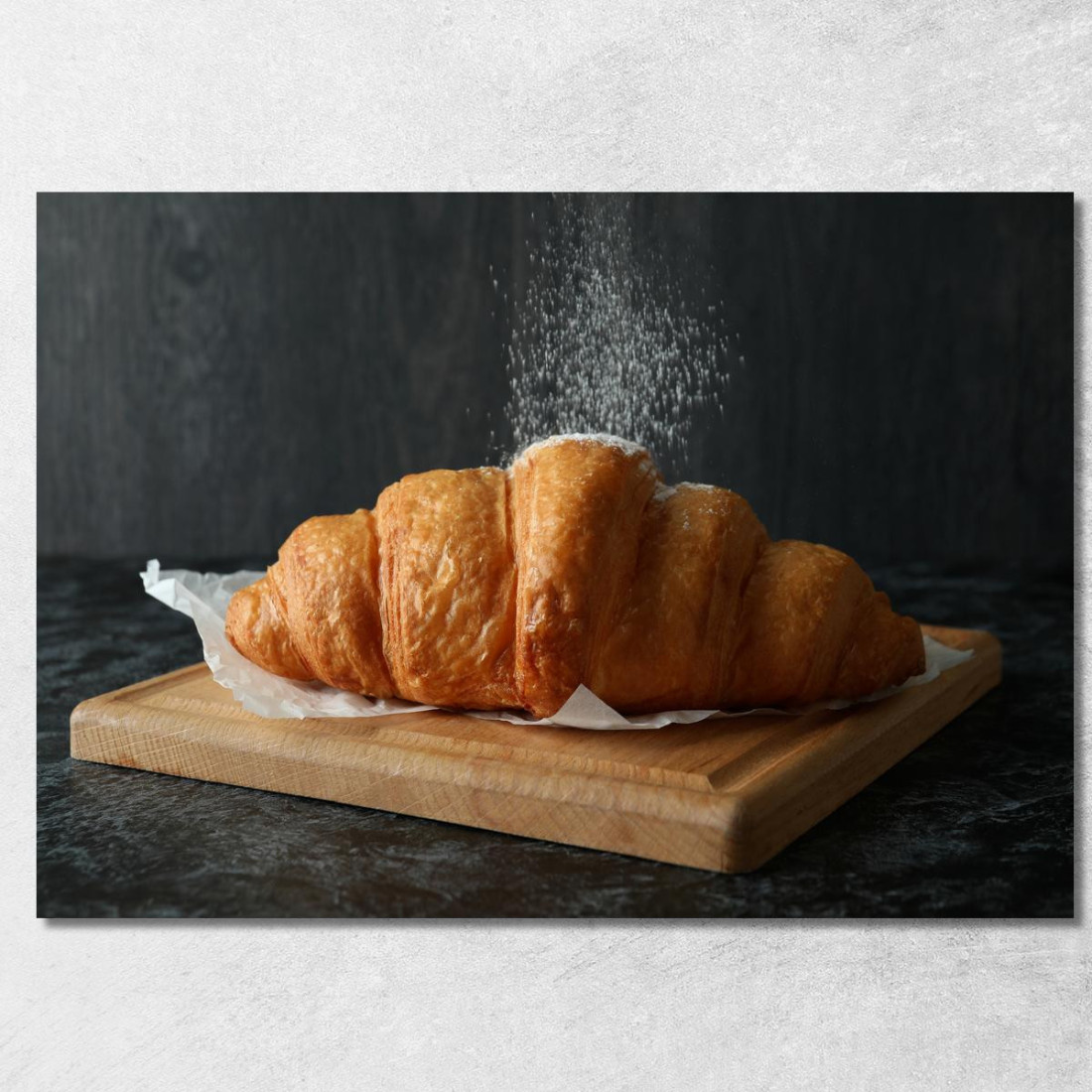 Quadro Moderno Croissant Fragrante Con Zucchero A Velo foo43 quadro stampato su tela Quadro Moderno Croissant Fragrante Con Zucchero A Velo foo43 quadro stampato su tela