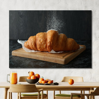 Quadro Moderno Croissant Fragrante Con Zucchero A Velo foo43 quadro stampato su tela
