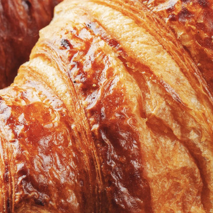 Quadro Moderno Croissant Francesi Sfogliati Con Marmellata E Succo D'Arancia foo44 quadro stampato su tela